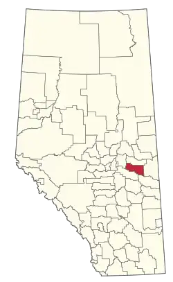 Location within Alberta