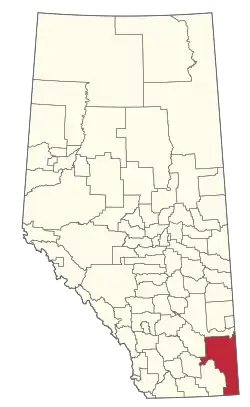 Location within Alberta