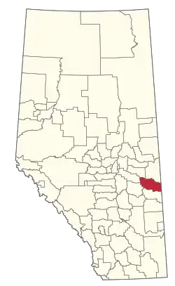 Location within Alberta