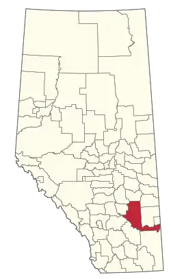 Location within Alberta