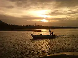 Boat in River Gosthani at Bheemunipatnam
