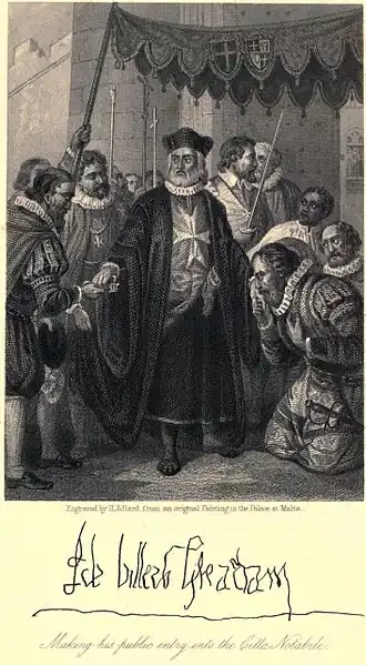 Grand Master Philippe Villiers de l'Isle Adam Taking Possession of Mdina