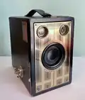 A Kodak Six-16 Brownie Junior box camera