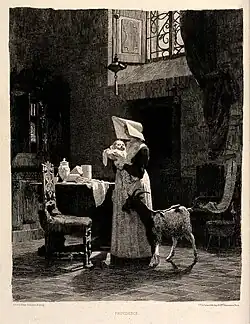 An orphan baby being taken care by a nun