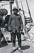 A captured nationalist Turkish soldier on board HMS Royal Sovereign during the assault on Mudanya, 6 July 1920.
