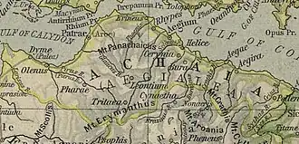 Map of ancient Achaea