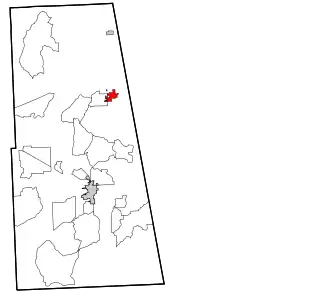 Location within Adair County, Cherokee Nation Reservation and the state of Oklahoma