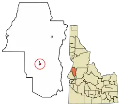 Location of Council in Adams County, Idaho.