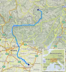 Location of the Adda River