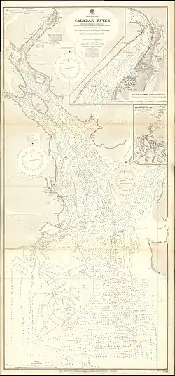 Calabar River, surveyed in HMS Goldfinch in 1903