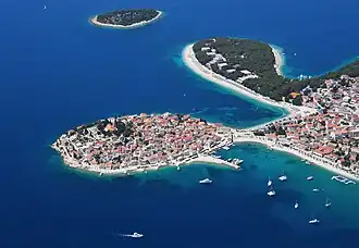 Aerial view of Primošten