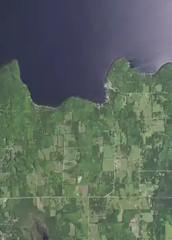 Upper Mink River at the far lower left