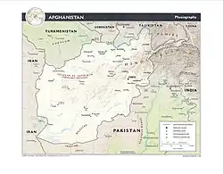 The physiography map provided by the United States. The Dalbandin is the closest town to the Chagai Hills.