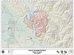 Incident map near 100% containment