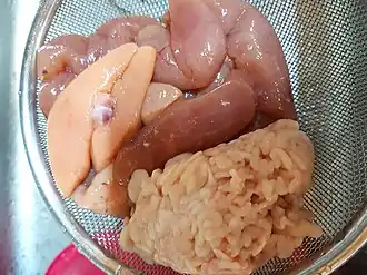 Alaska pollock's liver, roe, and milt