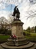 Statue of Albert Ball, VC, in the grounds of Nottingham Castle