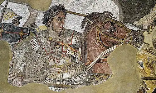 Image 48Alexander Mosaic detail, unknown author (from Wikipedia:Featured pictures/Artwork/Others)