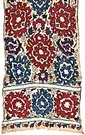Silk embroidery known as point d'Alger from the 18th century