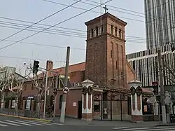 The church seen from Middle Fuxing Road