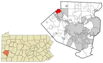 Location in Allegheny County and the U.S. state of Pennsylvania.