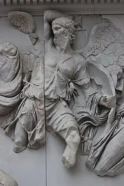 Uranus, with wings, on a frieze