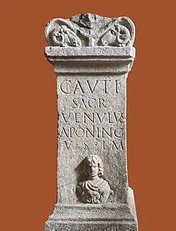 Altar dedicated to Cautes