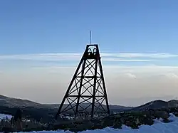 Headframe at road entering Altman, Colorado