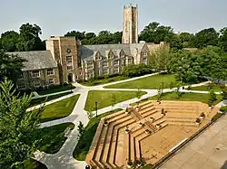 Frazier Jelke (FJ) Amphitheatre and Southwestern Hall (back)