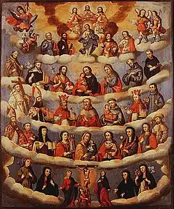 Anonymous. Virgin crowned by the Trinity and saints, 18th century.