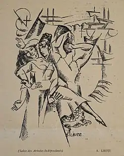 Sketch for L'Escale, 1913, published in Montjoie!, n.5, 14 April 1913