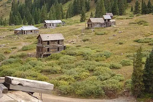 Abandoned buildings at Animas Forks, Colorado
