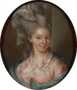 Anne-Marie Lambrechts (1753–1781), wife of Jean-Baptiste III van Dievoet (1753–1781) (pastel 1774)[23]