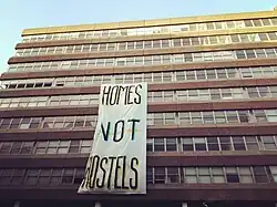 Ireland 2017, protest-squatting in an office building slated for demolition