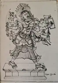 An ink drawing in the traditional style