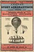 Poster for Godard's Arènes du Sport Aéronautique, held in Paris on April 6, 1885
