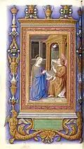 Annunciation from the Hours of Frédéric d'Aragon, Jean Bourdichon.