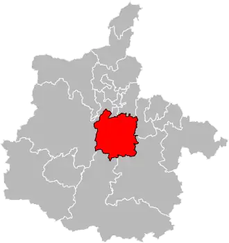Situation of the canton of Nouvion-sur-Meuse in the department of Ardennes
