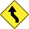 Double curve, first to left