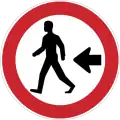 Pedestrians must keep left