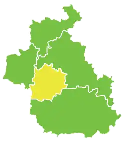 Map of Ariha District within Idlib Governorate