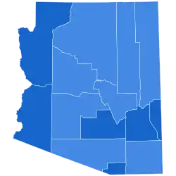 Map of election results by county