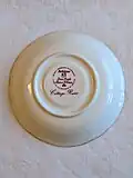 Cottage Rose series saucer reverse