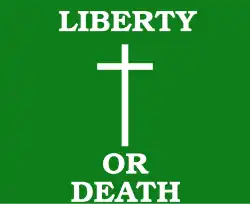 Battle flag of the United Irishmen, used at the Battle of Arklow