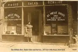 Armand at his parent's radio store (5 years old)