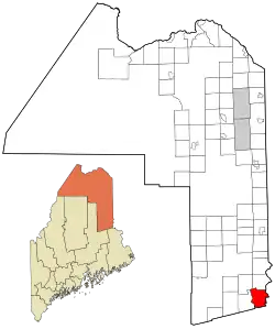 Location in Aroostook County and the state of Maine