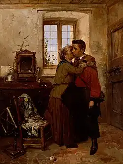 45. Gerolamo Induno, La partenza del garibaldino, 1860