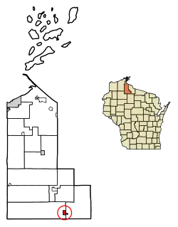 Location of Butternut in Ashland County, Wisconsin