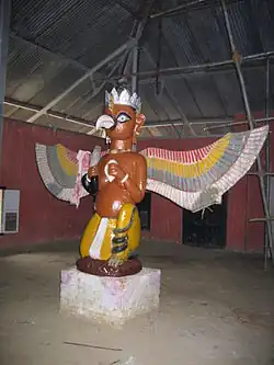 garuda statue in Auniati Satra temple