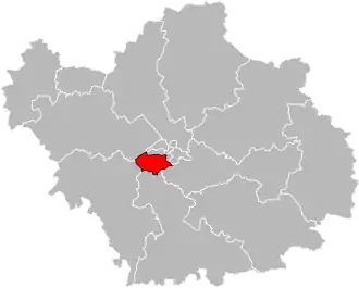 Situation of the canton of Saint-André-les-Vergers in the department of Aube