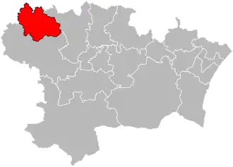 Situation of the canton of Le Bassin chaurien in the department of Aude